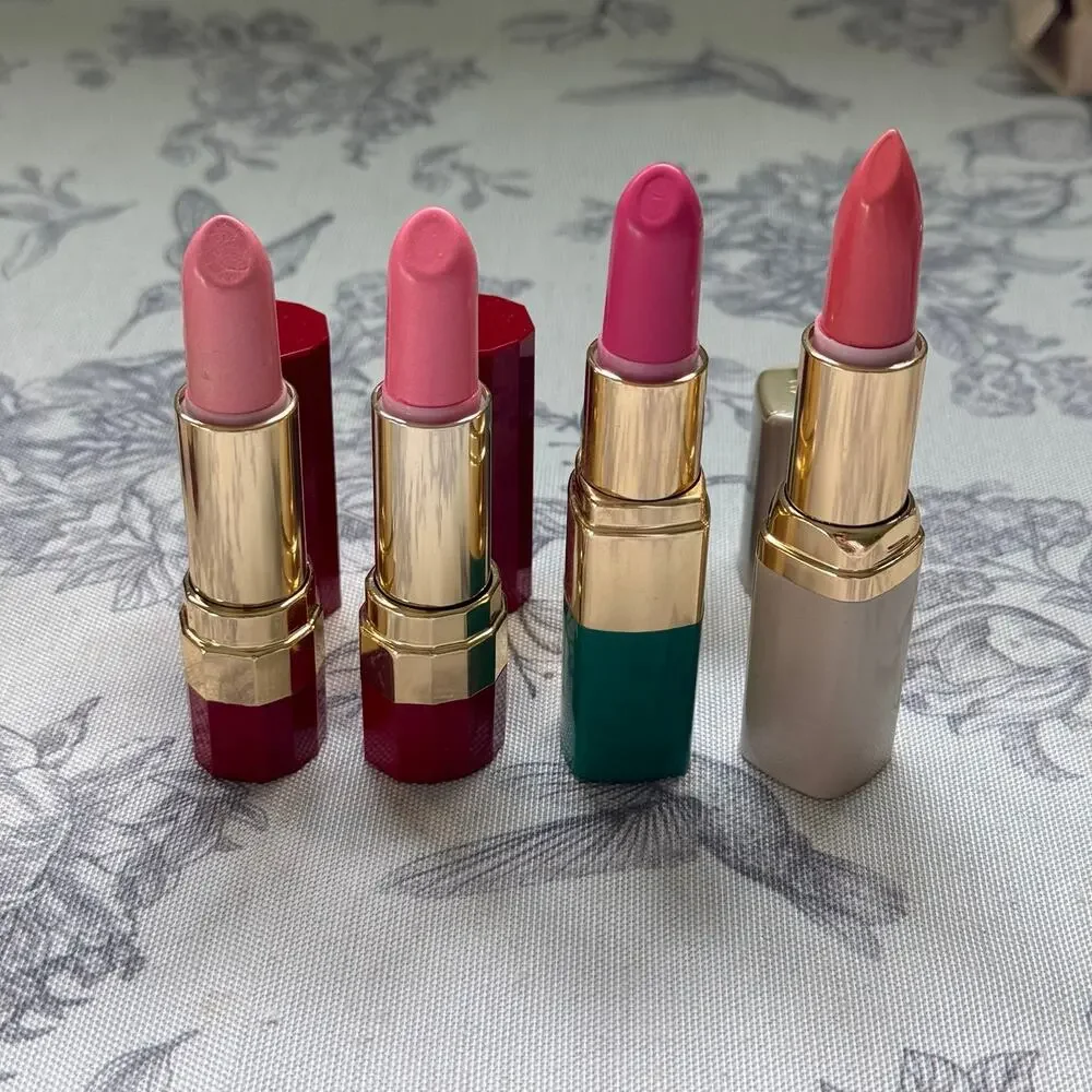 Vintage New Avon Lipstick Lot 4 Frostiest Pink Shell Pink Chilled Pink Dewy Rose